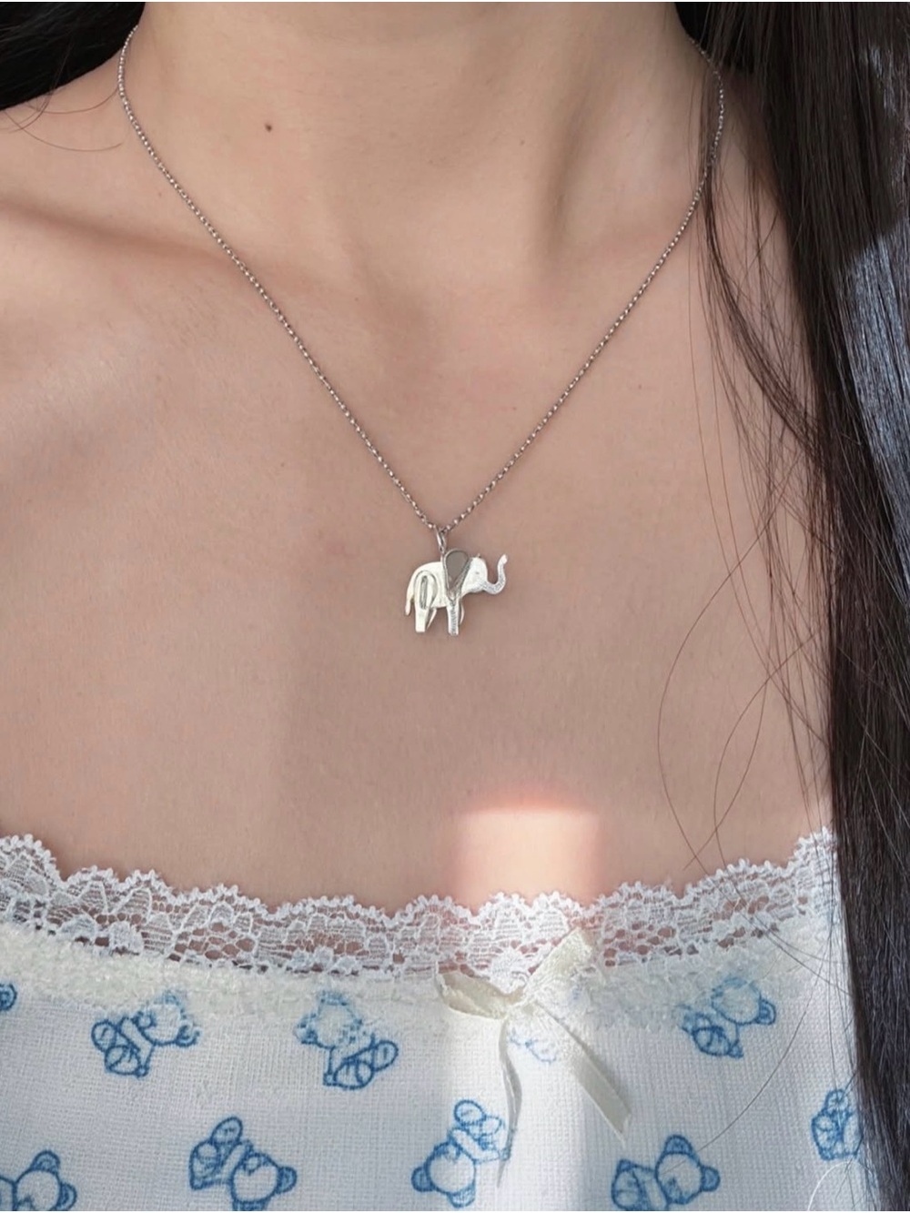 Tiffany & Co. Save the Wild Elephant Puzzle Necklace in 925 Sterling Silver 16”
